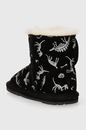 Zapatillas de bebé de ante Emu Australia Toddle Reflective Dino