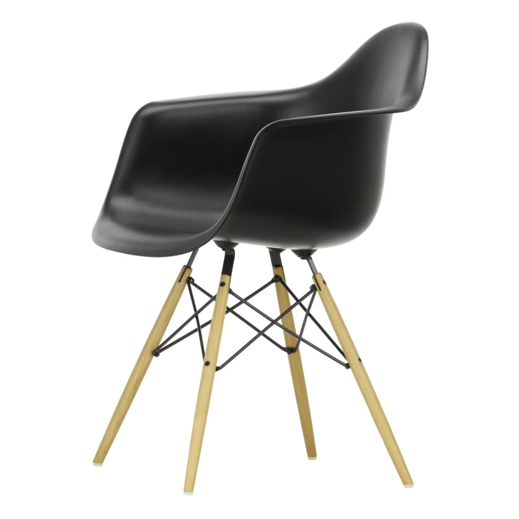 Vitra - Silla DAW - base de arce - Charles y Ray Eames | Negro