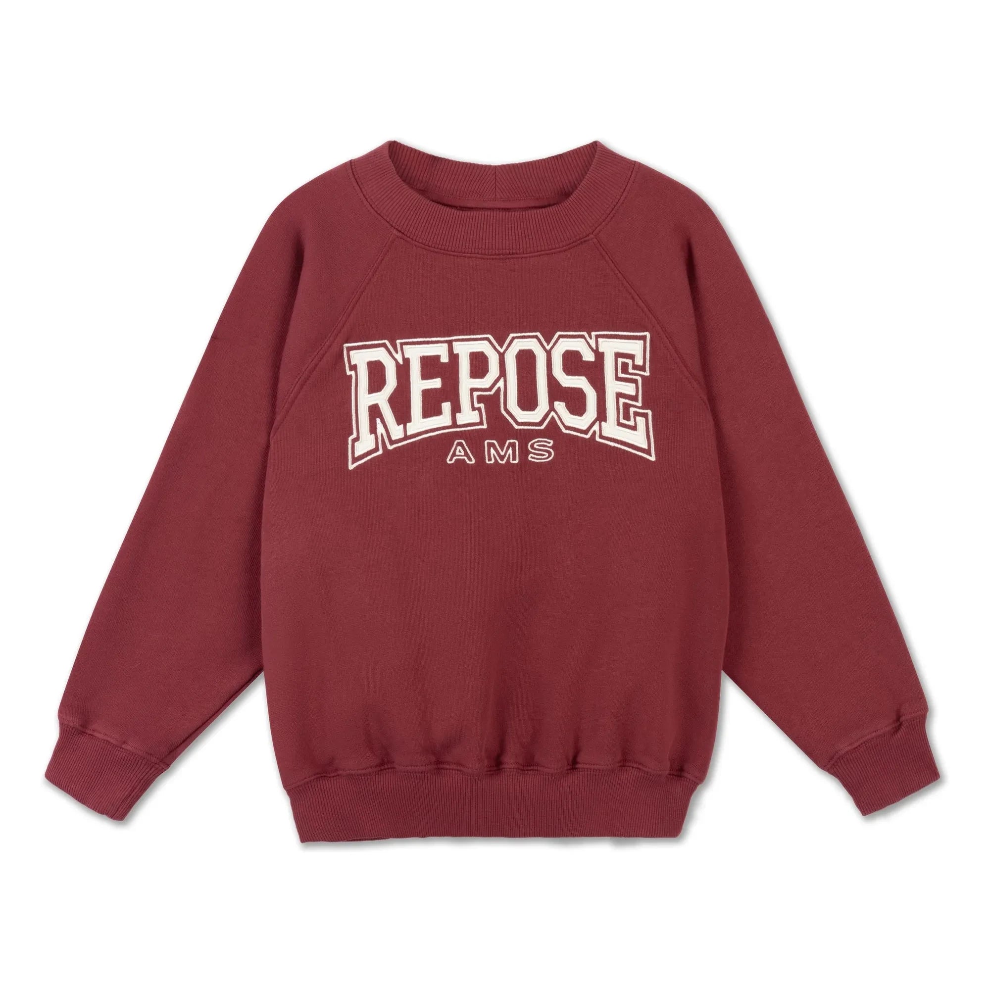 Repose AMS - Sudadera raglán de algodón orgánico | Burdeos