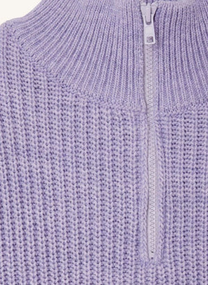 American Vintage - Jersey de lana y alpaca con cremallera Crashway | Lila