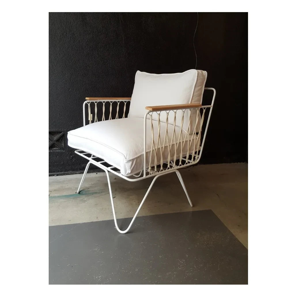 Honoré - Sillón de algodón y epoxi blanco Croisette | Blanco