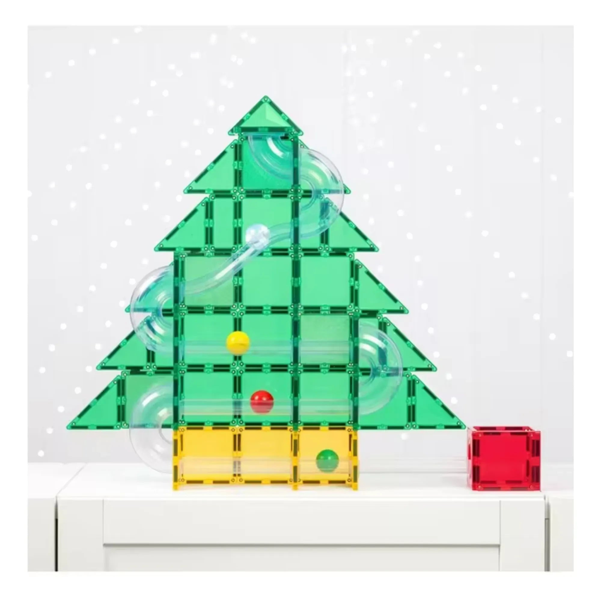 Connetix - Juego de pista de canicas Árbol de Navidad - 71 piezas