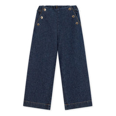 Petit Bateau - Jeans de pernera ancha de algodón orgánico | Azul marino