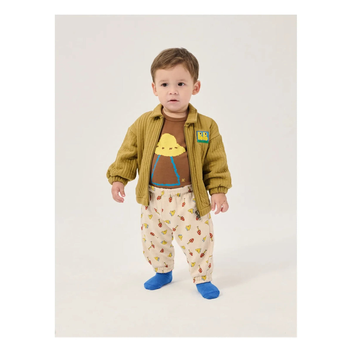 Bobo Choses - Jogger de Bebé con Setas de Algodón Orgánico | Crudo