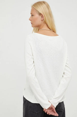 Marc O'Polo Blusa de algodón de manga larga para mujer DENIM
