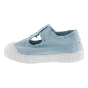 Victoria - Zapatillas Scratch Lona Tira | Azul claro