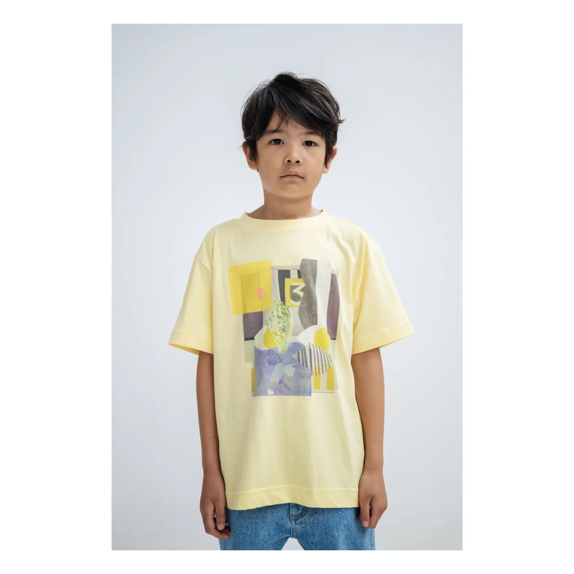 Repose AMS - Camiseta artística de algodón orgánico | Amarillo pálido