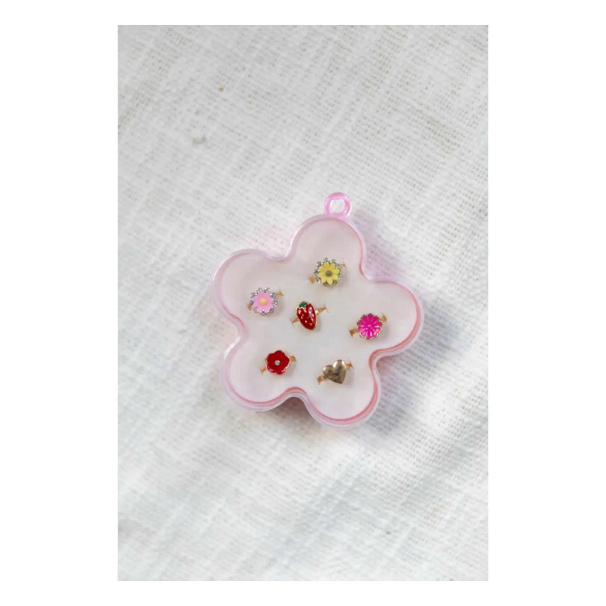 Bonton - Juego de 5 anillos de flores | Oro