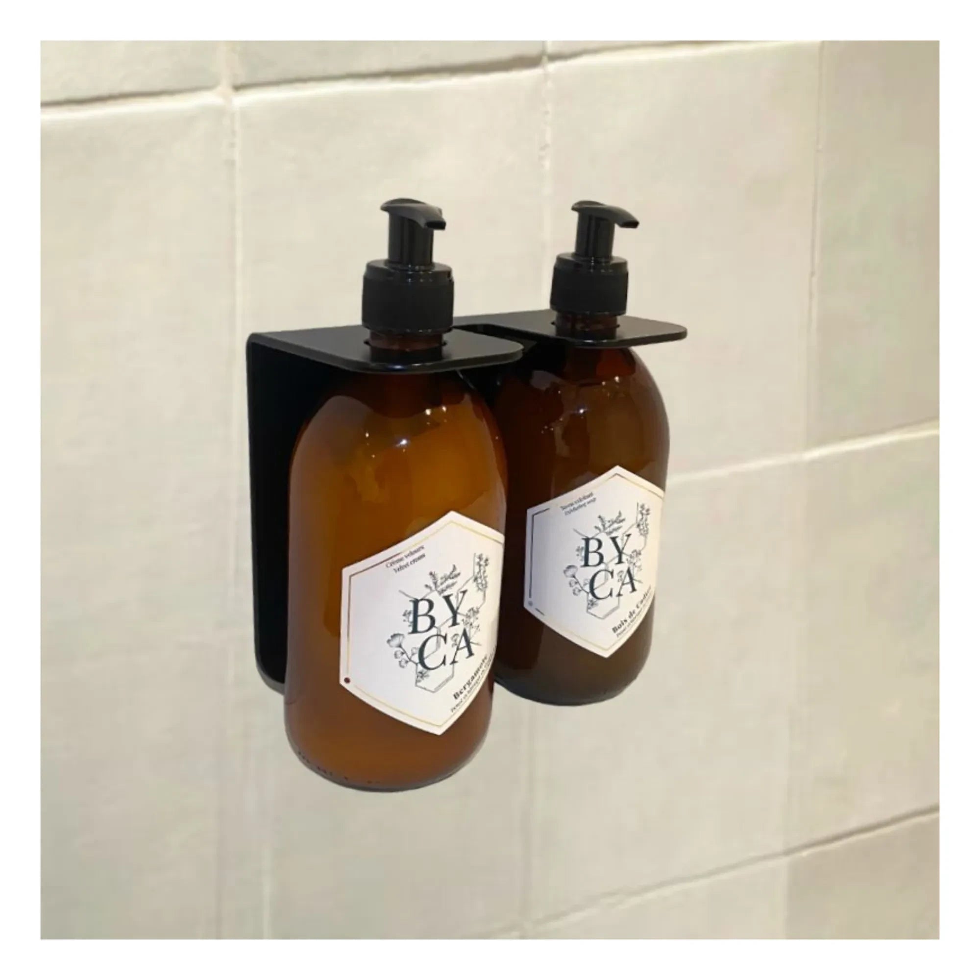 Byca - Soporte de pared doble | Negro