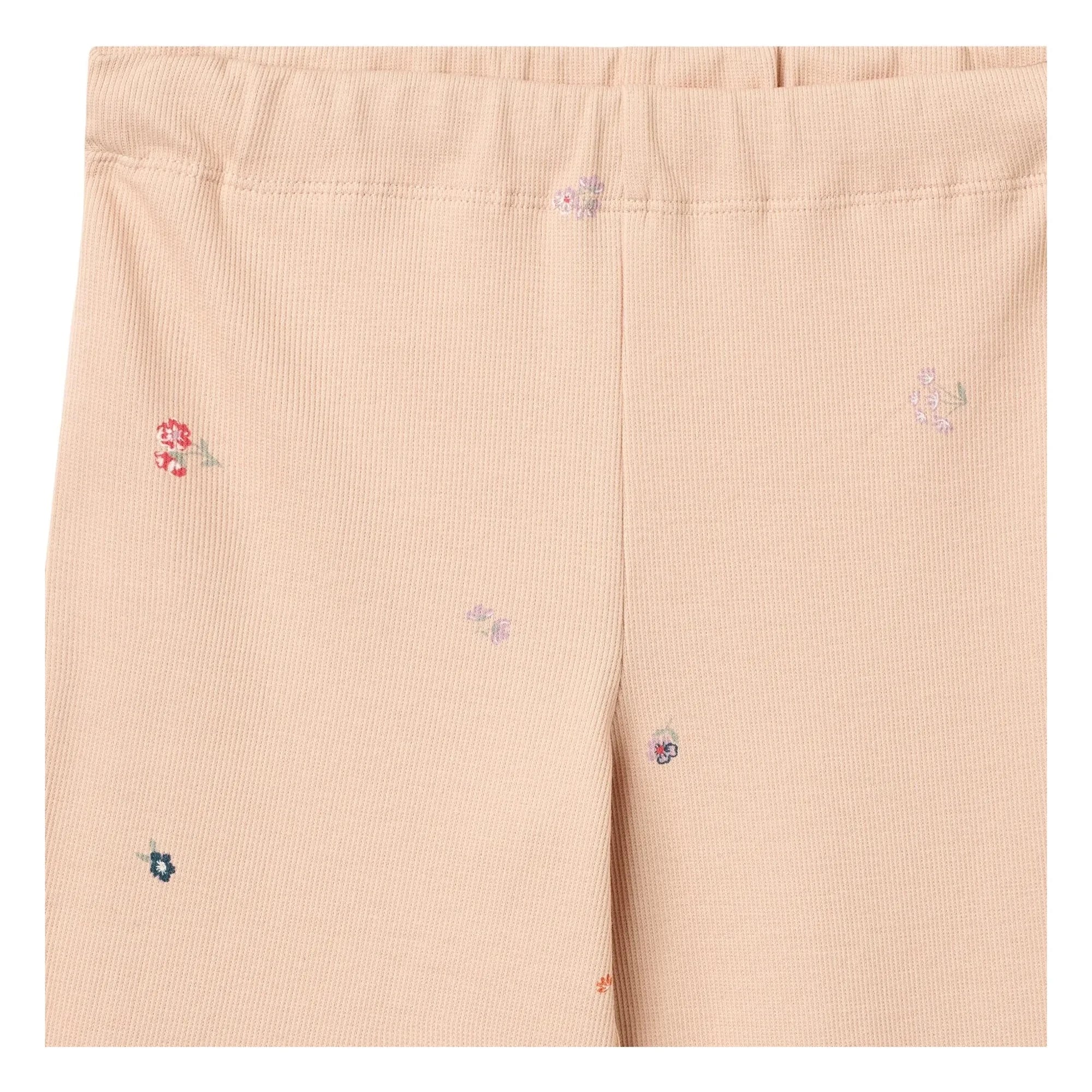 Wheat - Pantalón de algodón orgánico con estampado floral Ela | Melocotón