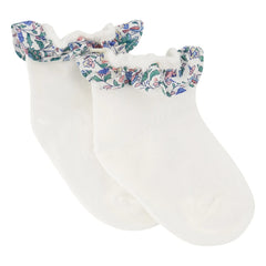 Tartine et Chocolat - Calcetines con volantes Liberty | Blanco
