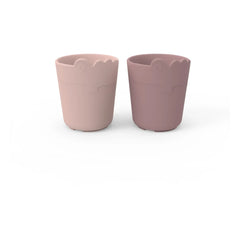 Done by deer - Croco Kiddish Vasos - Set de 2 | Rosa