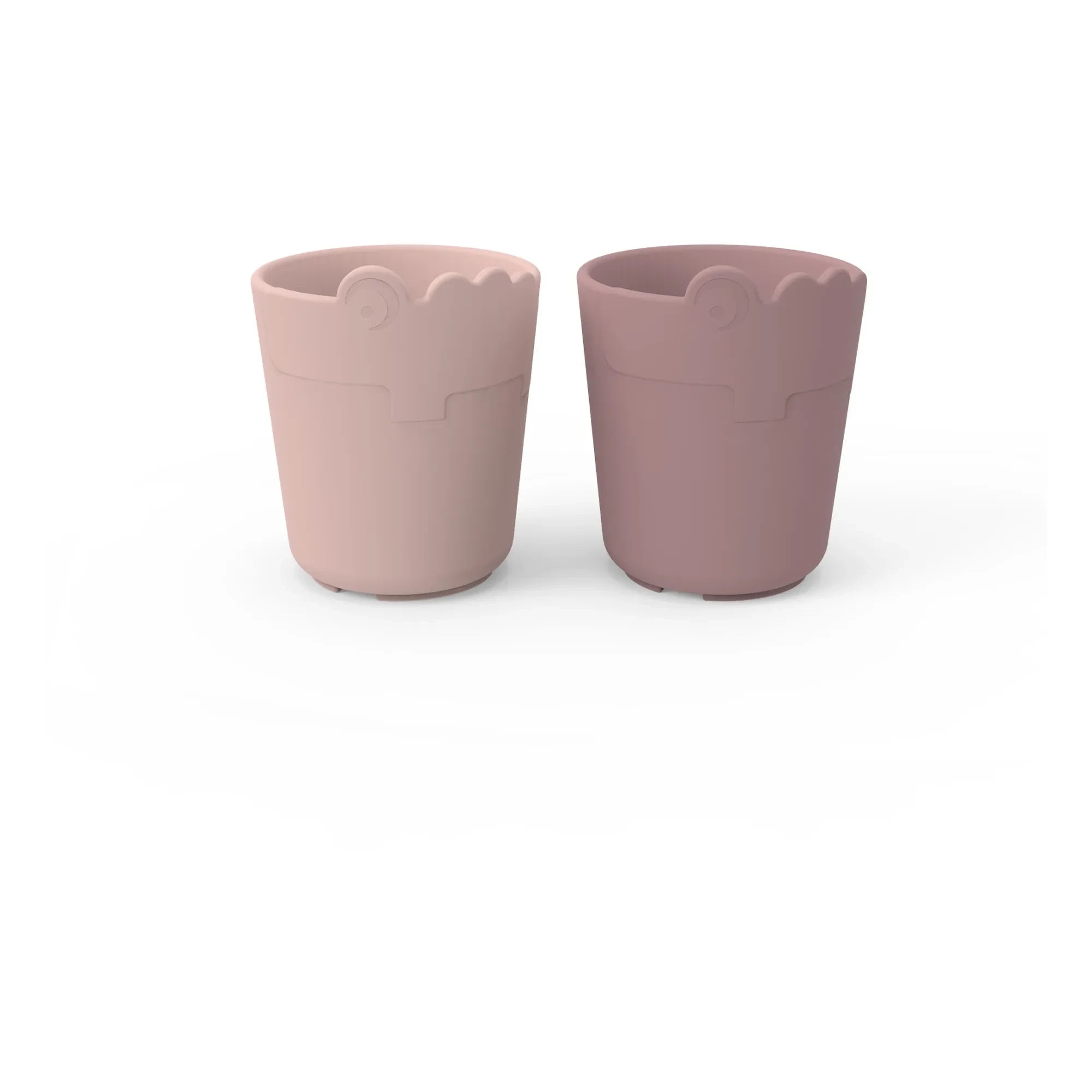 Done by deer - Croco Kiddish Vasos - Set de 2 | Rosa