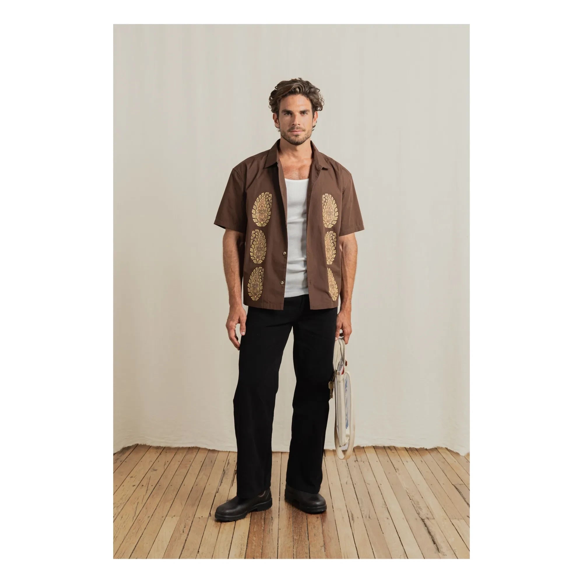 Rhythm - Camisa de manga corta relajada Mirissa | Marrón