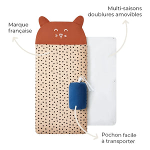 Les Petites Billes - Saco de dormir Leopard multitemporada | Terracota