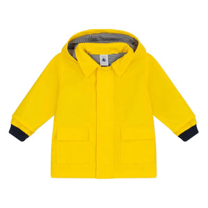 Petit Bateau - Chubasquero icónico para bebé de fibra reciclada | Amarillo