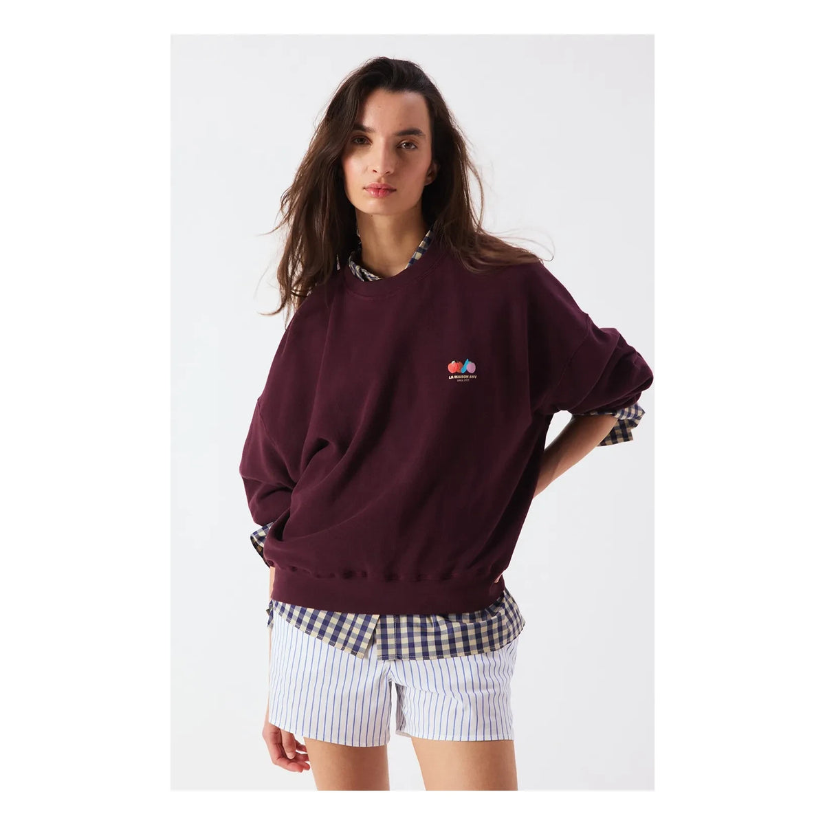 American Vintage - Atubay Sudadera de algodón | Borgoña