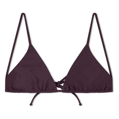 Matona - Top de jersey triangular de fibras recicladas | Berenjena