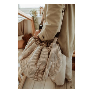 Play and Go - Bolsa/alfombra pequeña para niños Noomad - Rayas | Azul
