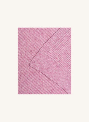 Hvid - Gaston Laine Manta de Merino | Rosa pastel