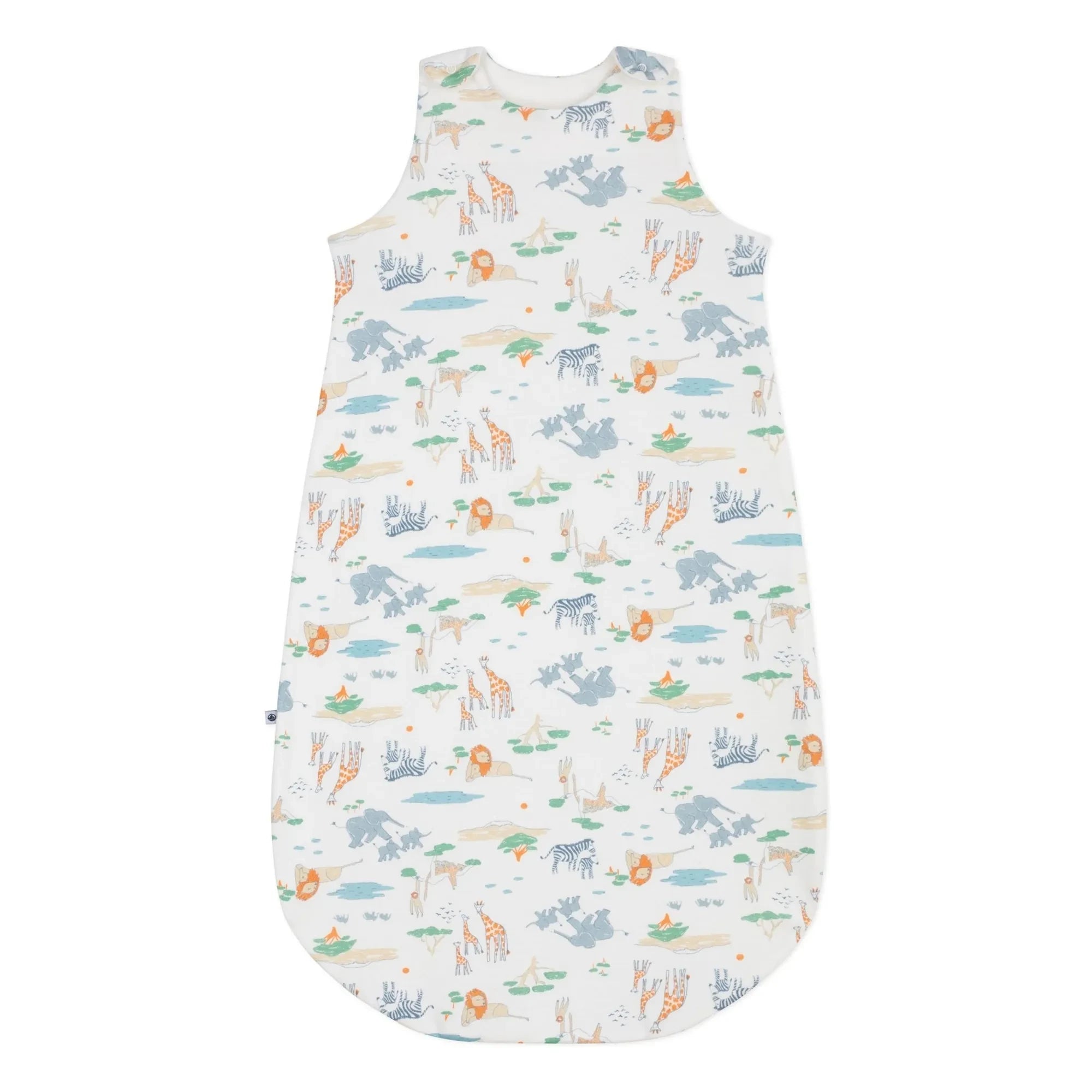 Petit Bateau - Saco de dormir de algodón orgánico Savane | Blanco