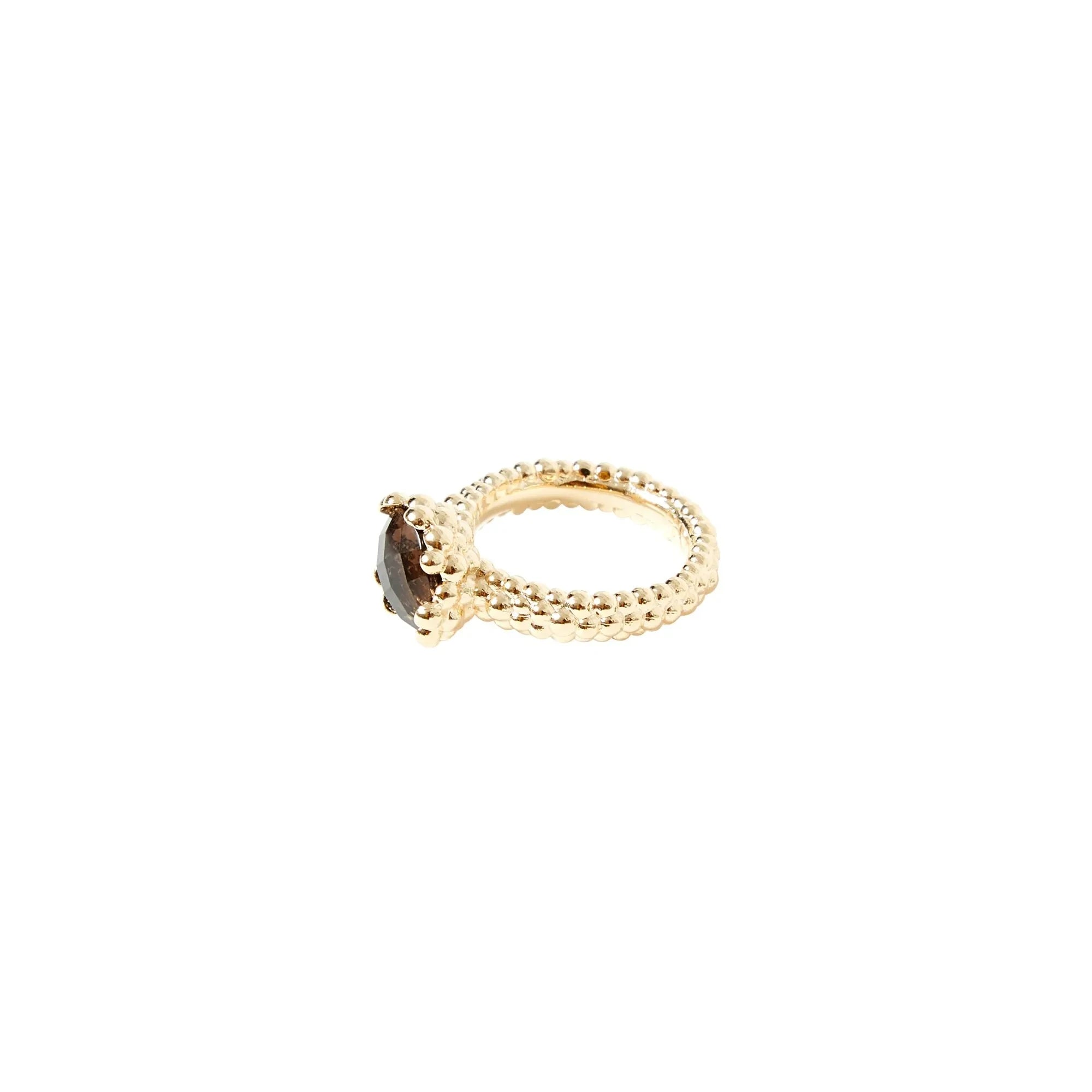 Bonanza Paris - Anillo de Cuarzo Ahumado Latina | Oro