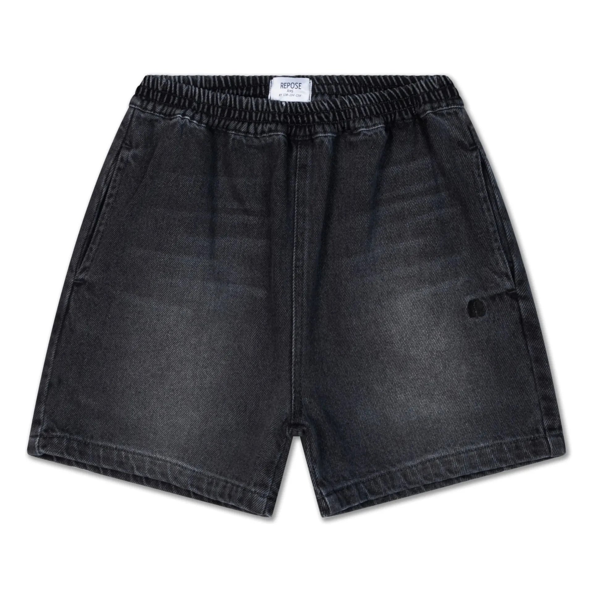 Repose AMS - Pantalón corto de sarga de algodón orgánico | Gris carbón