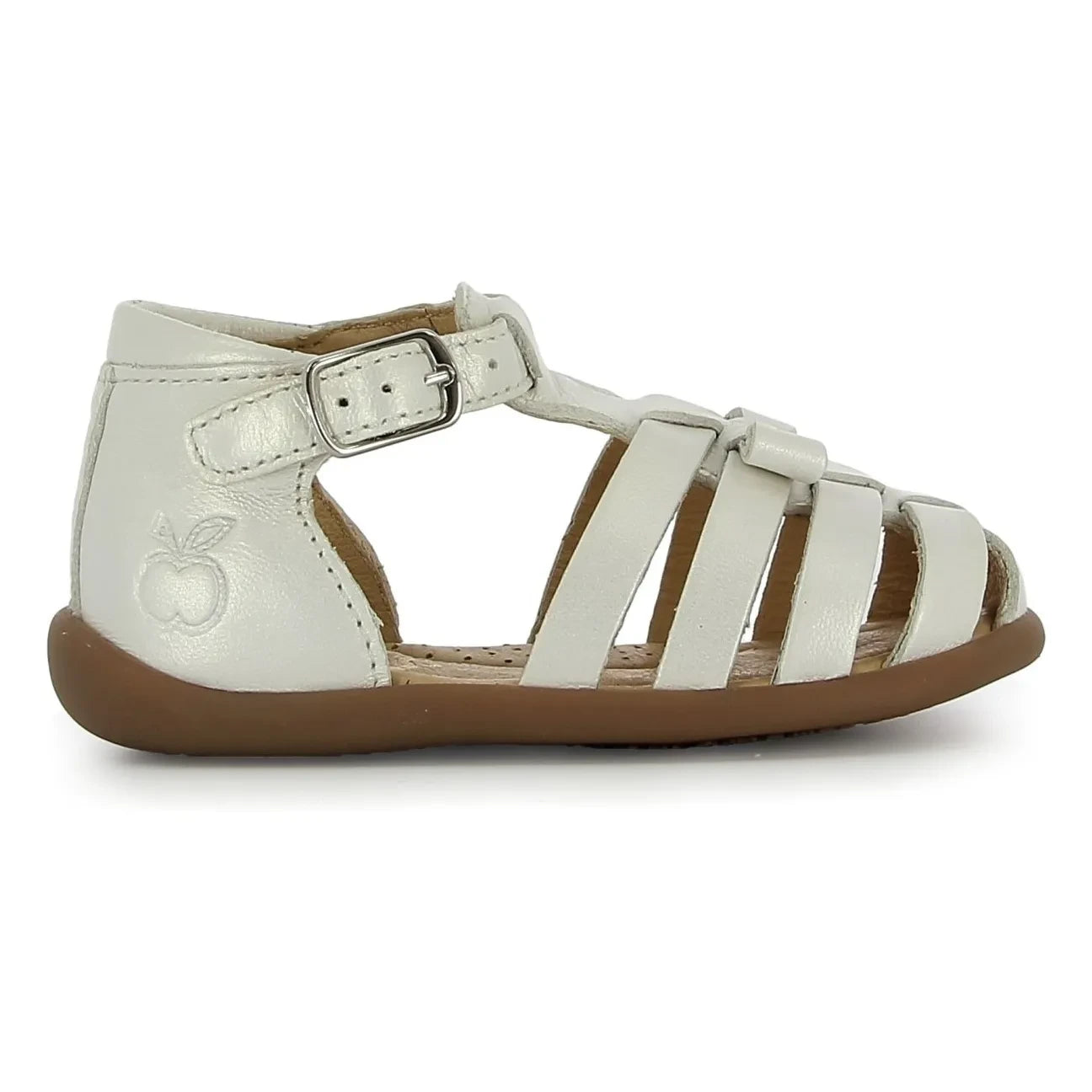 Pom d'Api - Sandalias metalizadas con detalle de nudo | Blanco