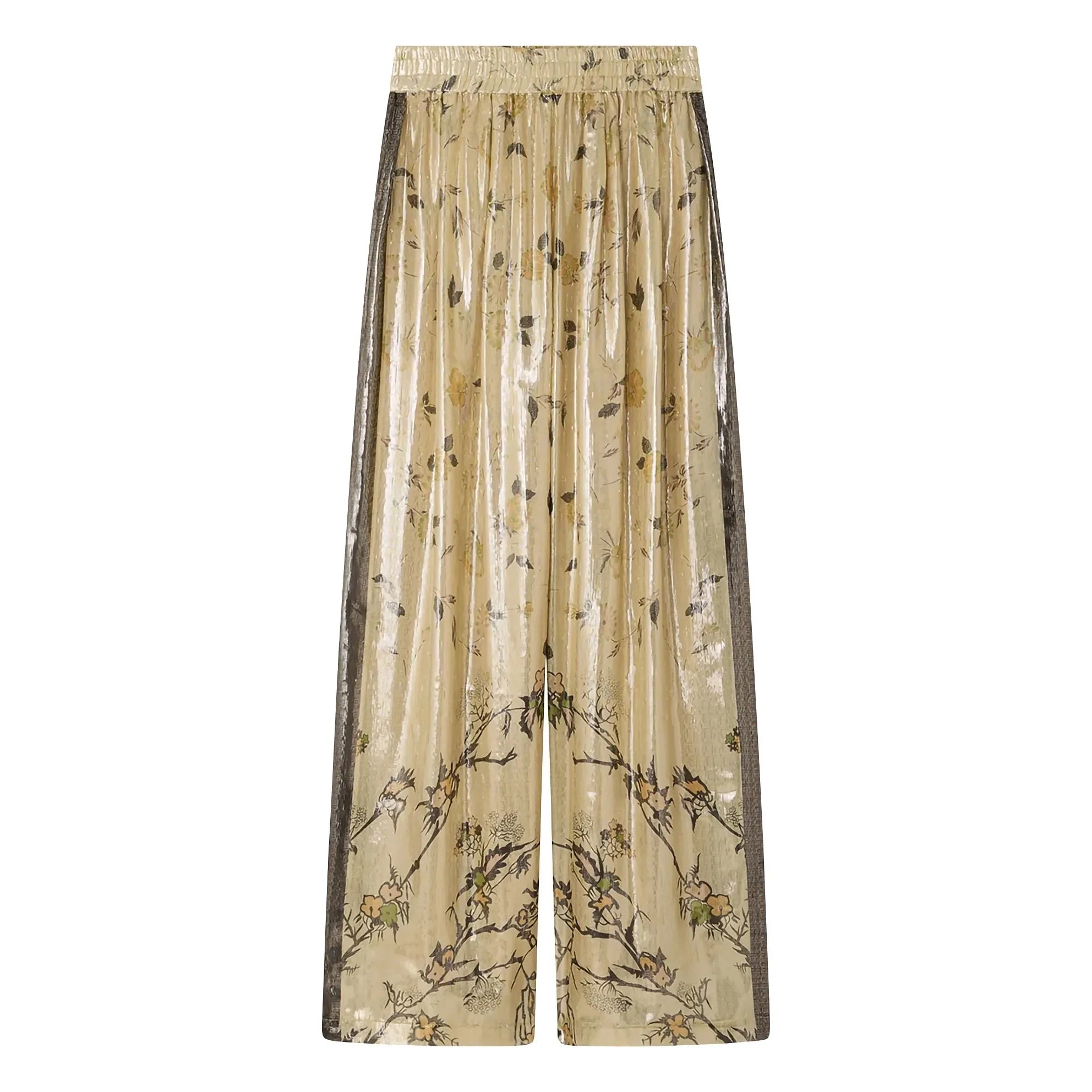 Mes Demoiselles - Pantalones metálicos de seda Juliette | Oro