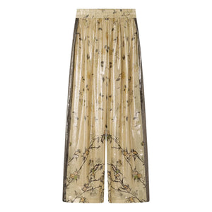 Mes Demoiselles - Pantalones metálicos de seda Juliette | Oro