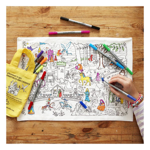 EatSleepDoodle - Mantel Individual para Colorear Cuento de Hadas