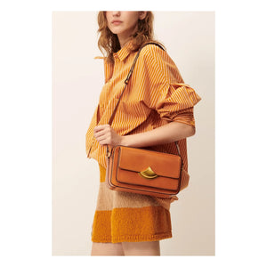 Sessùn - Vestido a Rayas de Algodón Fontella | Naranja