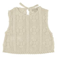 Bebe Organic - Top de ganchillo Inez | Crudo