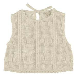 Bebe Organic - Top de ganchillo Inez | Crudo