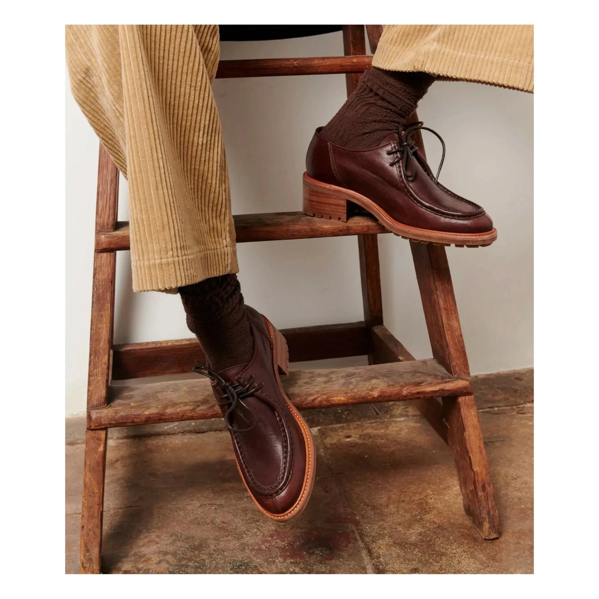 Sessùn - Zapatos Derby de piel Gaspard | Whiskey