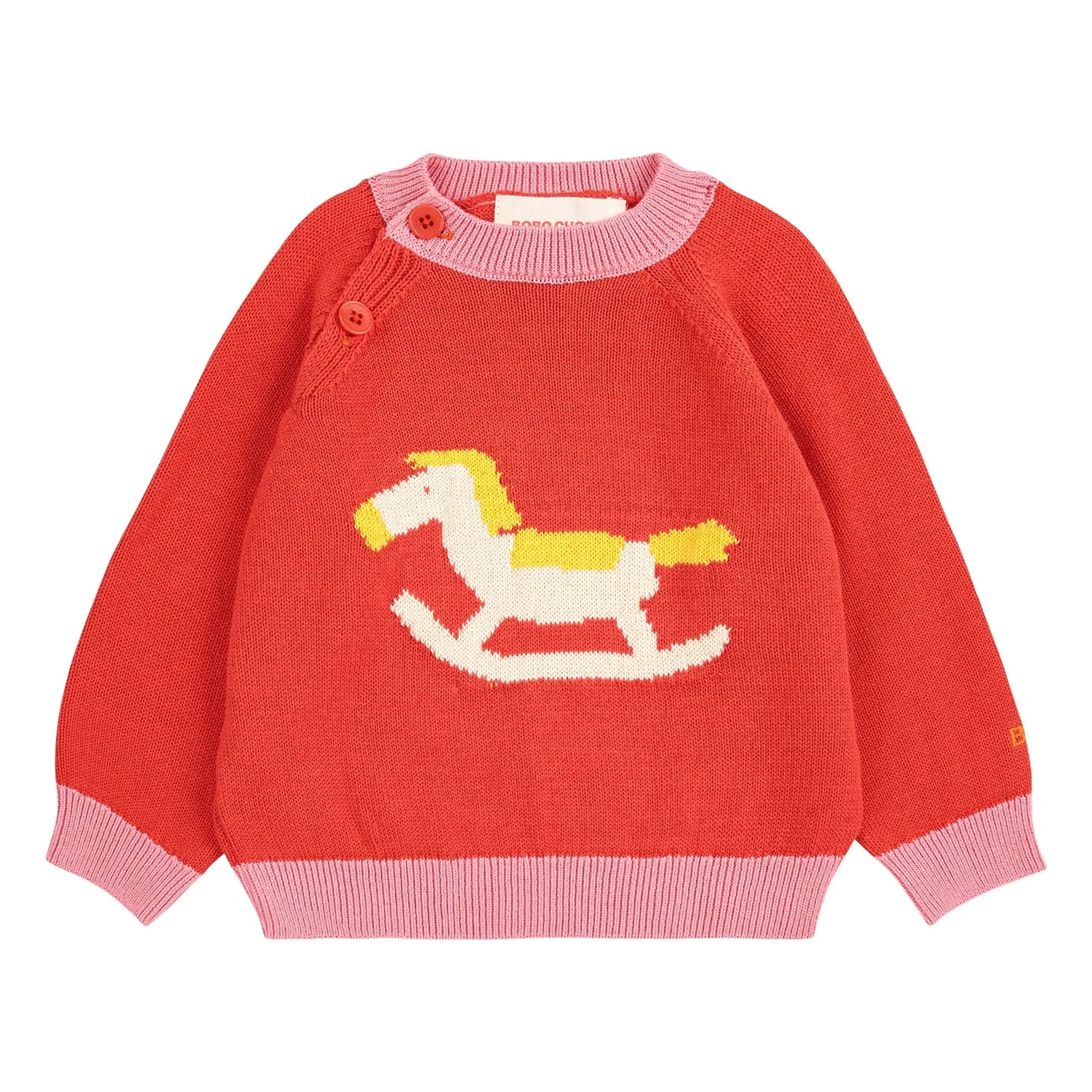 Bobo Choses - Jersey Caballito Balancín de Algodón Orgánico | Rojo