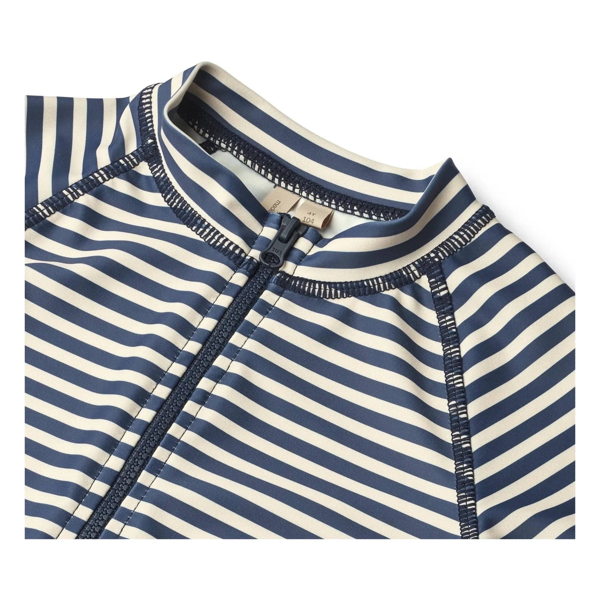 Wheat - Bañador Cas Rayas Fibras Recicladas | Azul Oscuro
