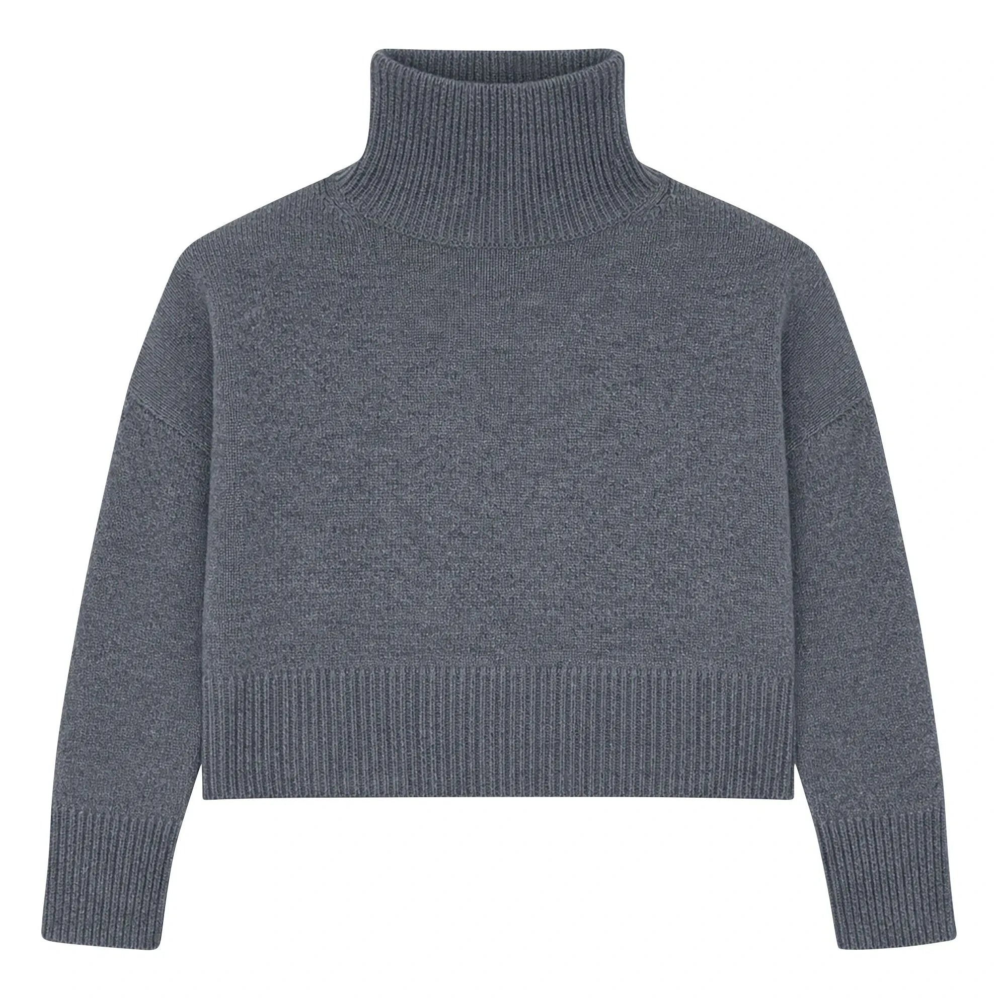 Kujten - Ulla Crop Kaşmir Kazak | Gri