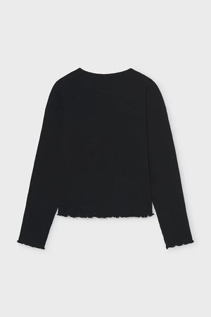Blusa Mayoral de manga larga de algodón y elastano para niños