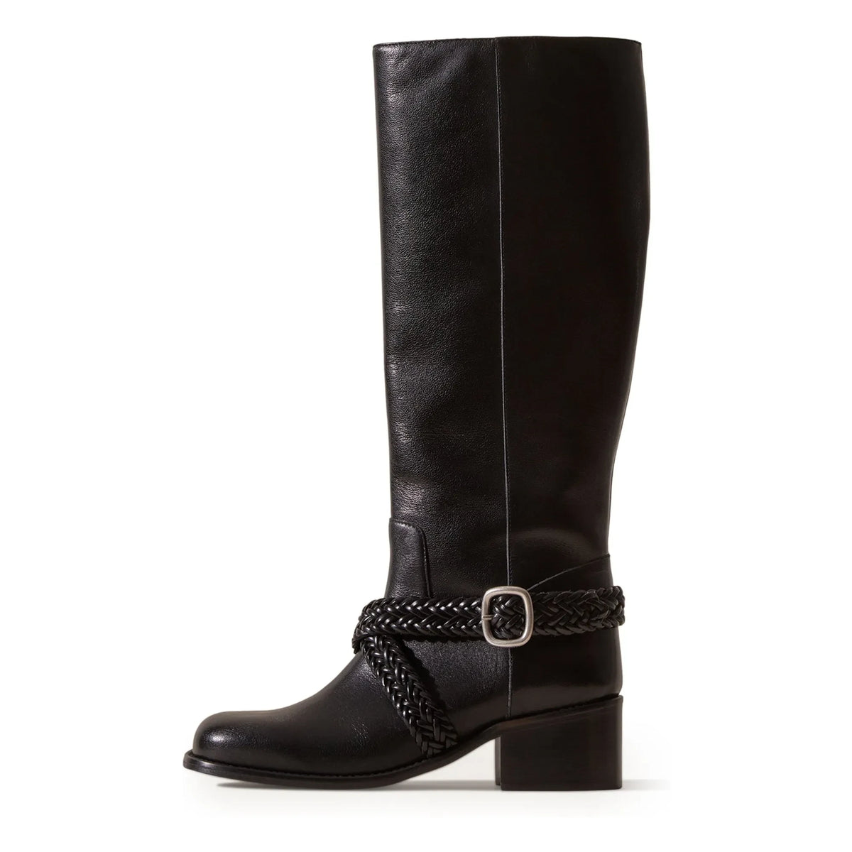 Hereu - Botín de piel con cordones | Negro