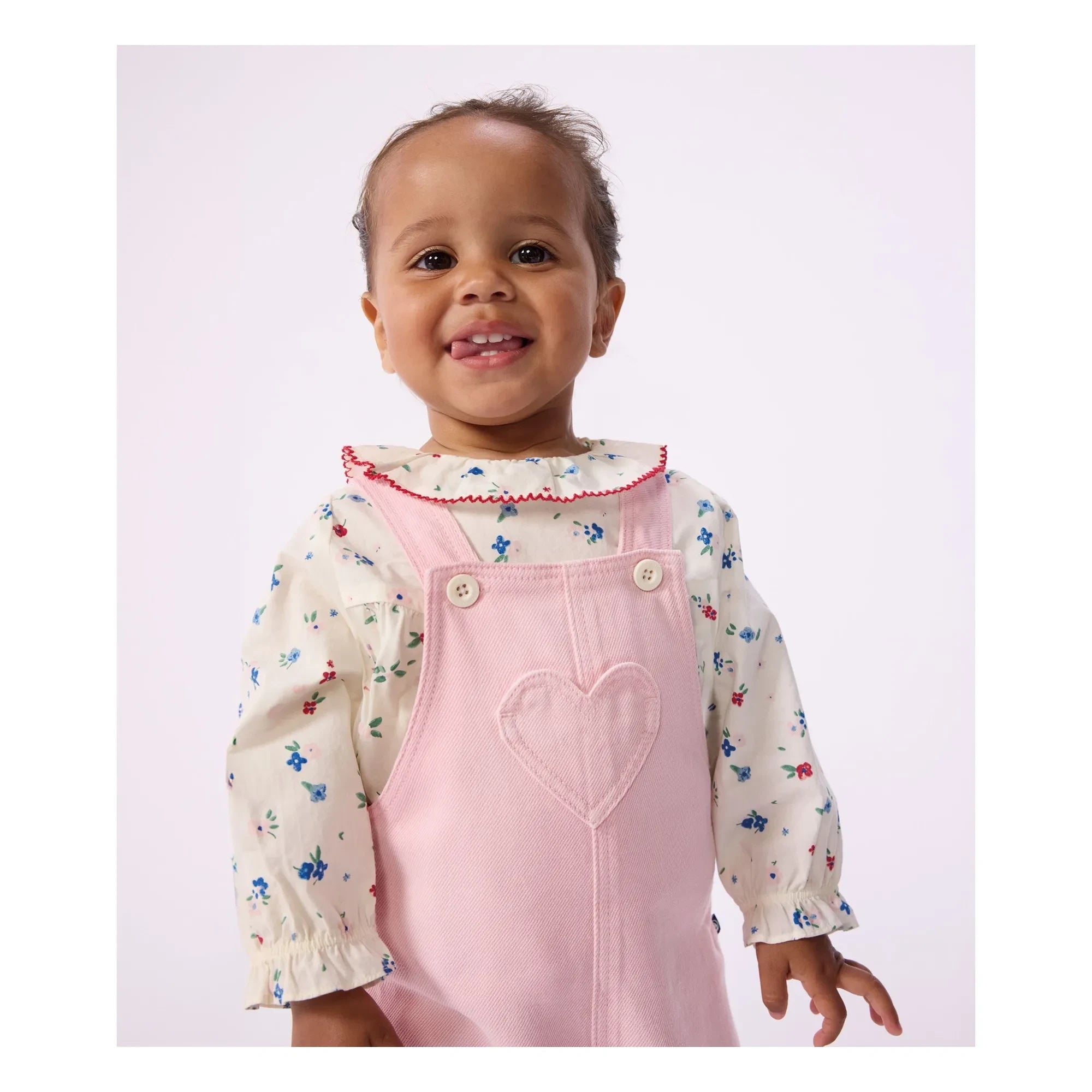 Petit Bateau - Peto de gabardina rosa