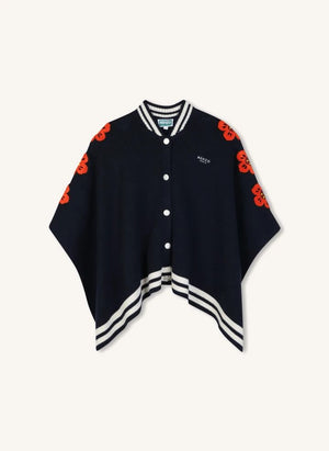 Kenzo - Capa con botones florales | Azul noche