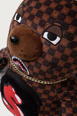 Sprayground - Mochila de tiburones marrón en París 910B9308NSZ