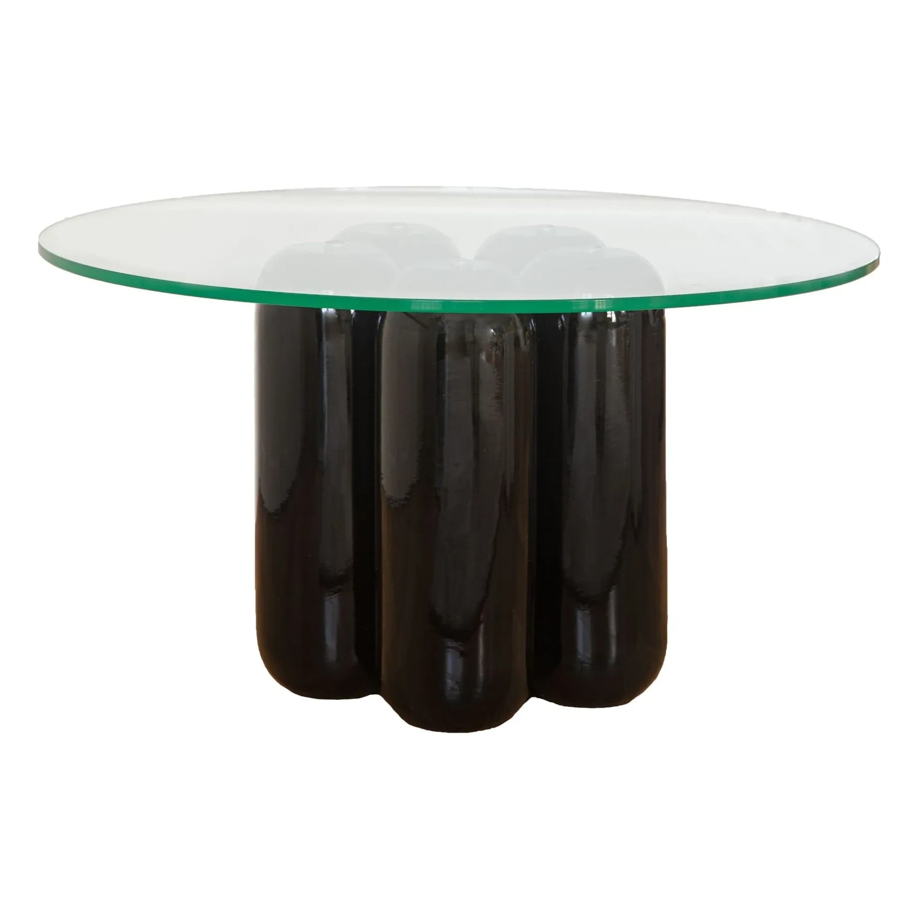 Mesa de centro Cosin con tapa de cristal negro