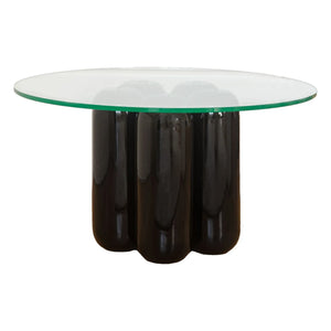 Mesa de centro Cosin con tapa de cristal negro