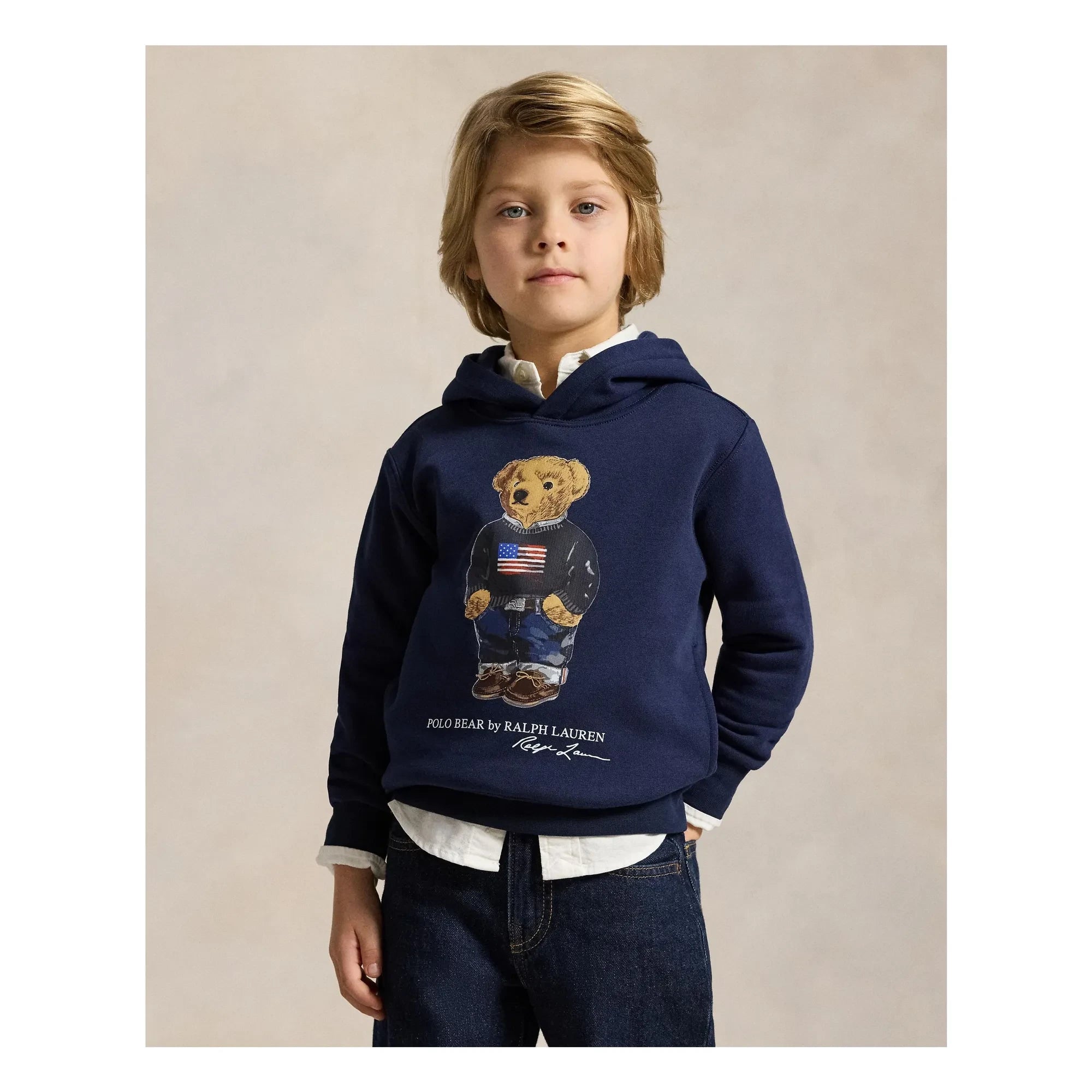 Ralph Lauren - Sudadera con capucha de oso | Azul marino