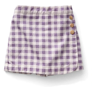 Soor Ploom - Minifalda a cuadros color oliva | Lila