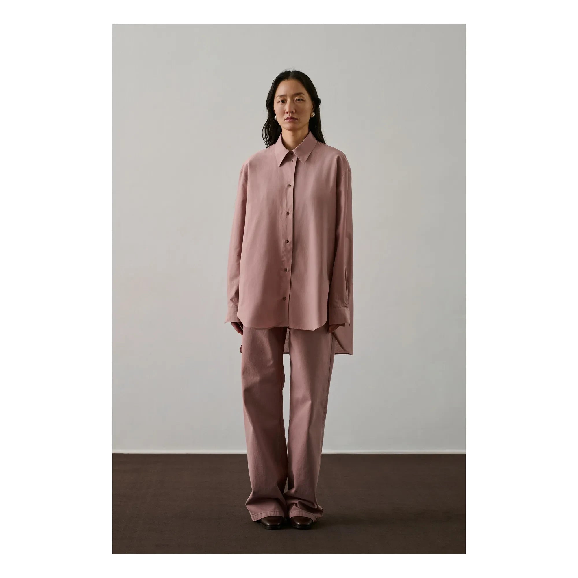 Soeur - Blusa de algodón orgánico Rosewood con estampado de granada