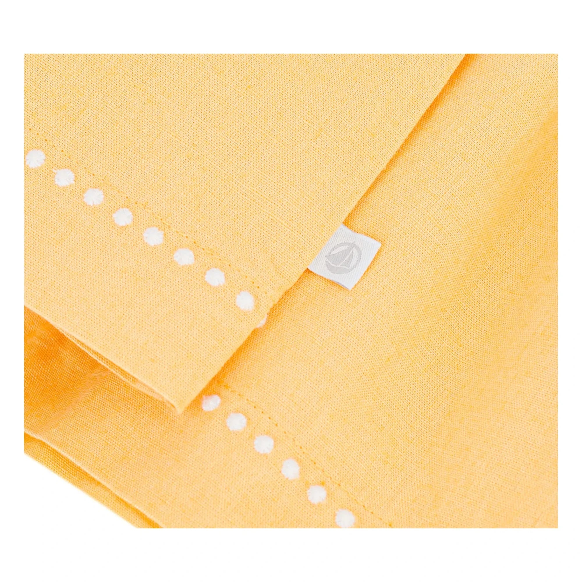 Petit Bateau - Vestido Lino Liso | Amarillo