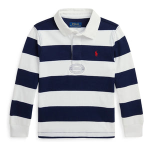 Ralph Lauren - Polo de rugby de manga larga a rayas | Azul marino